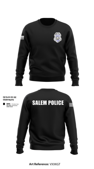 Crew Neck Sweatshirt, Salem Police, Police, Teamtime, Team time, sublimation, custom sports apparel, team uniforms, spirit wear, spiritwear, sports uniforms, custom shirts, team store, custom team store, fundraiser sports, apparel fundraiser