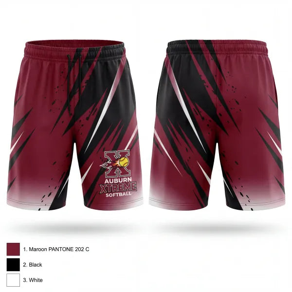 Athletic Shorts With Pockets, Auburn Xtreme, Softball, Teamtime, Team time, sublimation, custom sports apparel, team uniforms, spirit wear, spiritwear, sports uniforms, custom shirts, team store, custom team store, fundraiser sports, apparel fundraiser