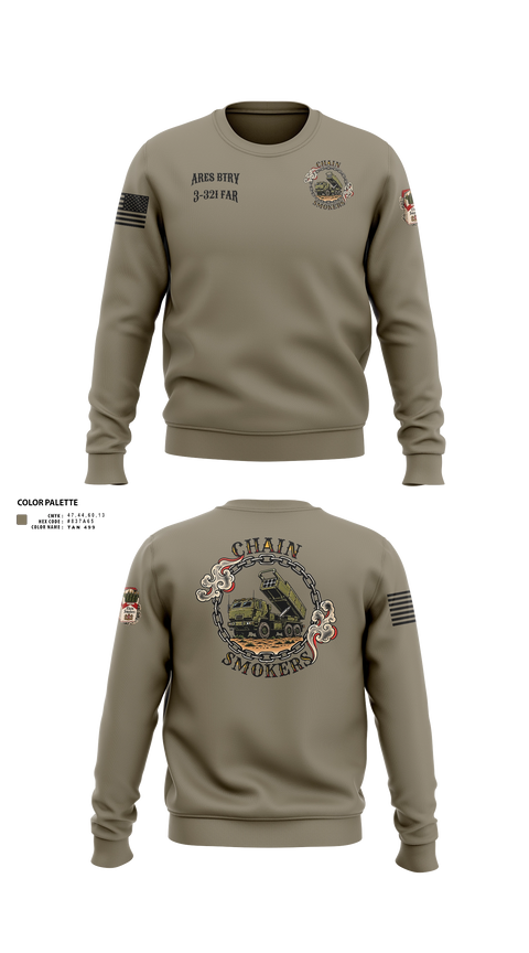 Crew Neck Sweatshirt, 1/A/3-321 FAR, Army, Teamtime, Team time, sublimation, custom sports apparel, team uniforms, spirit wear, spiritwear, sports uniforms, custom shirts, team store, custom team store, fundraiser sports, apparel fundraiser