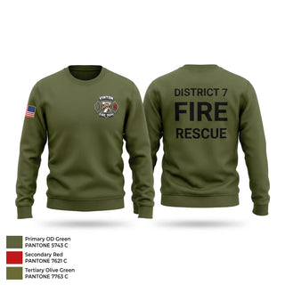 Crew Neck Sweatshirt, District 7, Fire Department, Teamtime, Team time, sublimation, custom sports apparel, team uniforms, spirit wear, spiritwear, sports uniforms, custom shirts, team store, custom team store, fundraiser sports, apparel fundraiser