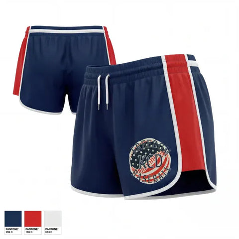 Womens Shorts, KCD Freedom, Baseball, Teamtime, Team time, sublimation, custom sports apparel, team uniforms, spirit wear, spiritwear, sports uniforms, custom shirts, team store, custom team store, fundraiser sports, apparel fundraiser
