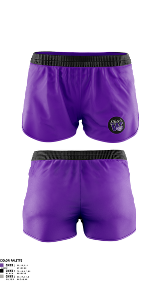 Womens Shorts, Soledad Warriors Cheer, Cheer, Teamtime, Team time, sublimation, custom sports apparel, team uniforms, spirit wear, spiritwear, sports uniforms, custom shirts, team store, custom team store, fundraiser sports, apparel fundraiser