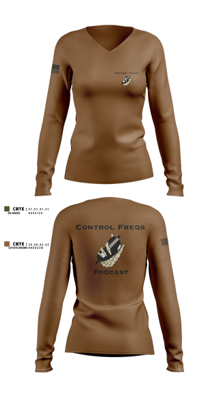 Womens Long Sleeve Vneck Shirt, ATC, , Teamtime, Team time, sublimation, custom sports apparel, team uniforms, spirit wear, spiritwear, sports uniforms, custom shirts, team store, custom team store, fundraiser sports, apparel fundraiser