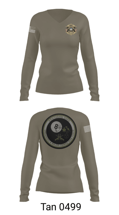 Southern Ohio Organized and Major Crimes Task Force 32942427 Women's Long Sleeve V-neck Shirt - 39