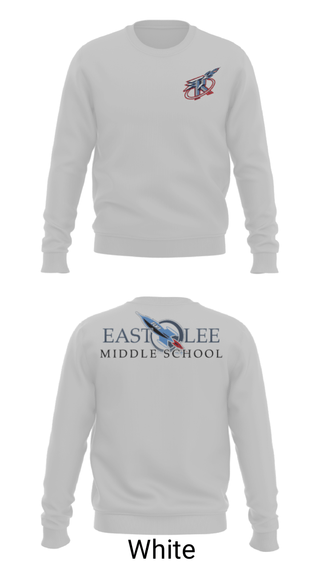 Crew Neck Sweatshirt, East Lee Middle School, Spirit Store, Teamtime, Team time, sublimation, custom sports apparel, team uniforms, spirit wear, spiritwear, sports uniforms, custom shirts, team store, custom team store, fundraiser sports, apparel fundraiser
