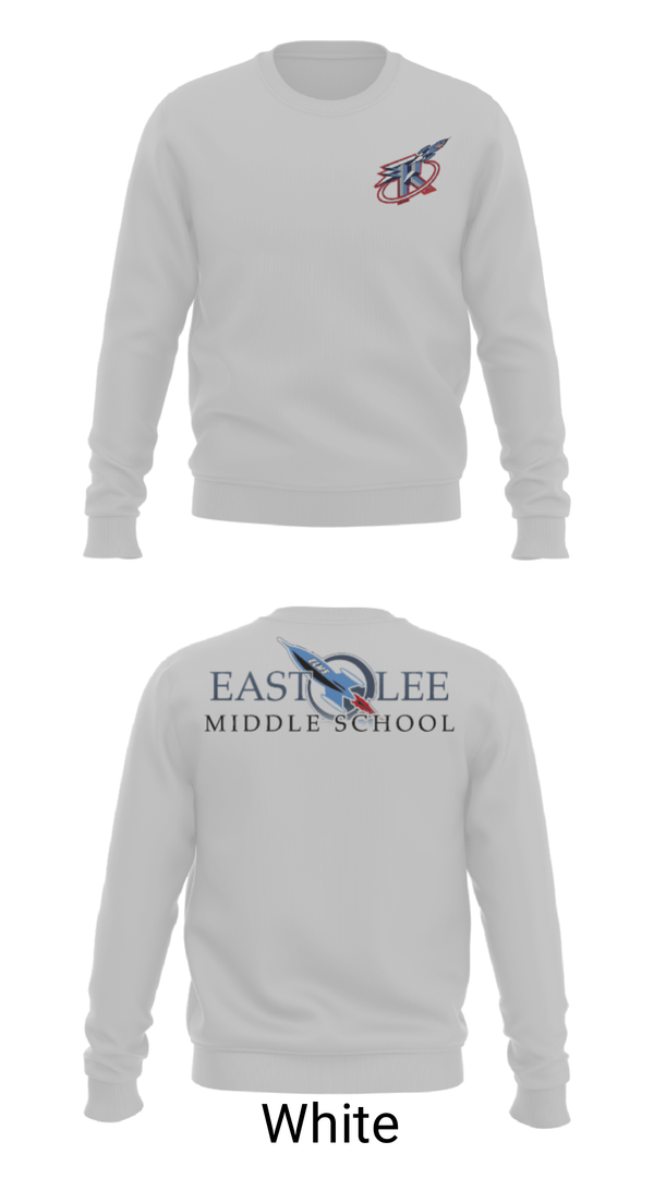 Crew Neck Sweatshirt, East Lee Middle School, Spirit Store, Teamtime, Team time, sublimation, custom sports apparel, team uniforms, spirit wear, spiritwear, sports uniforms, custom shirts, team store, custom team store, fundraiser sports, apparel fundraiser