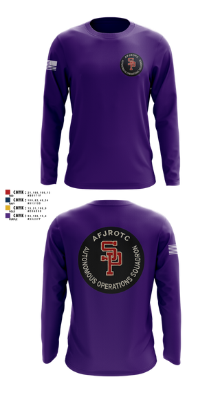 Long Sleeve Performance Shirt, AFJROTC MS-081 DRONE TEAM, , Teamtime, Team time, sublimation, custom sports apparel, team uniforms, spirit wear, spiritwear, sports uniforms, custom shirts, team store, custom team store, fundraiser sports, apparel fundraiser