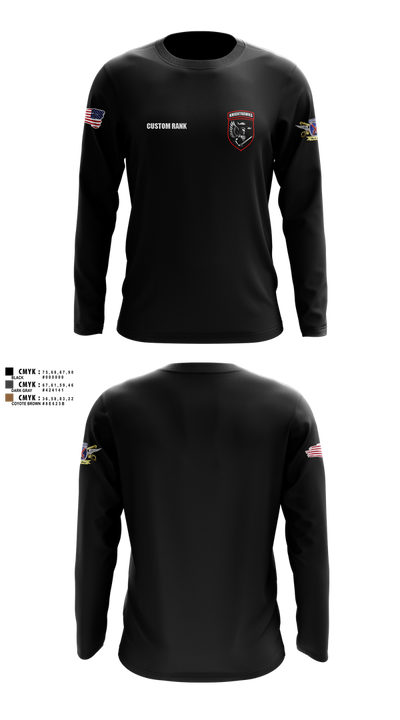 2-10 AHB Knighthawks 14380811 Long Sleeve Performance Shirt 53