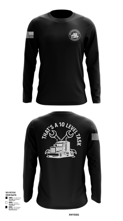 1482nd Transportation Company 43933777 Long Sleeve Performance Shirt 103