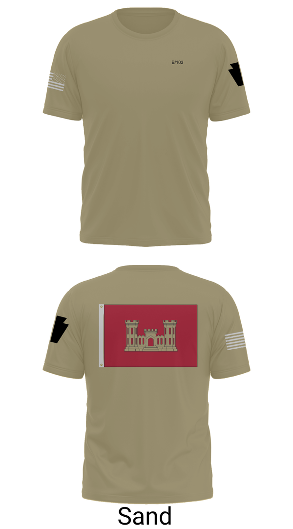 Old School Cotton Feel Shirt, B 103 EN BN, National Guard, Teamtime, Team time, sublimation, custom sports apparel, team uniforms, spirit wear, spiritwear, sports uniforms, custom shirts, team store, custom team store, fundraiser sports, apparel fundraiser