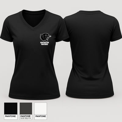 Huntington Junior High School Basketball 78559210 Women's Short Sleeve V-neck Shirt - 1