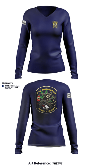 Womens Long Sleeve Vneck Shirt, Columbia PD K-9 UnitColumbia PD K-9 Unit, Police, Teamtime, Team time, sublimation, custom sports apparel, team uniforms, spirit wear, spiritwear, sports uniforms, custom shirts, team store, custom team store, fundraiser sports, apparel fundraiser