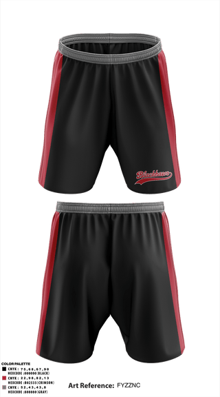 Athletic Shorts With Pockets, Marshall Blackhawks, Baseball, Teamtime, Team time, sublimation, custom sports apparel, team uniforms, spirit wear, spiritwear, sports uniforms, custom shirts, team store, custom team store, fundraiser sports, apparel fundraiser