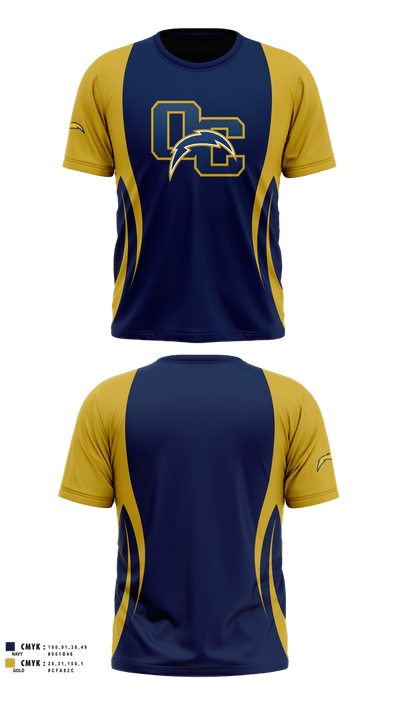 Oakmont chargers 45930707 Short Sleeve Performance Shirt - 1