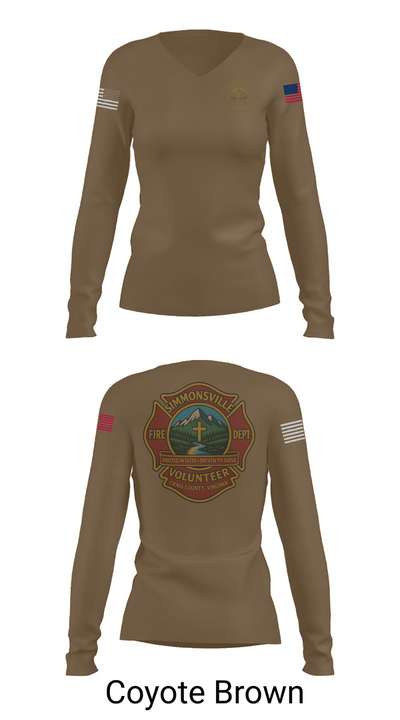 Simmonsville VFD 9385181 Women's Long Sleeve V-neck Shirt - 17