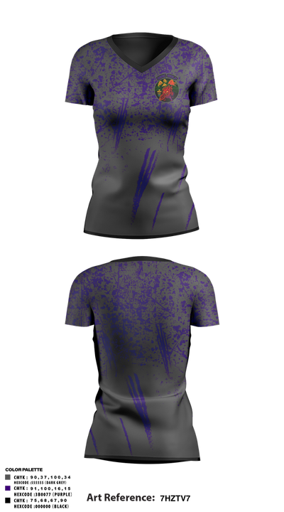 Disc golf 30921940 Women's Short Sleeve V-neck Shirt - 1