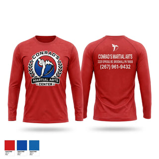 Long Sleeve Performance Shirt, Conrad’s Martial Arts Center, Spirit Store, Teamtime, Team time, sublimation, custom sports apparel, team uniforms, spirit wear, spiritwear, sports uniforms, custom shirts, team store, custom team store, fundraiser sports, apparel fundraiser