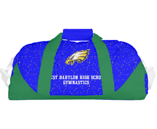 Duffle Bag, West Babylon High School Gymnastics, Spirit Store, Teamtime, Team time, sublimation, custom sports apparel, team uniforms, spirit wear, spiritwear, sports uniforms, custom shirts, team store, custom team store, fundraiser sports, apparel fundraiser