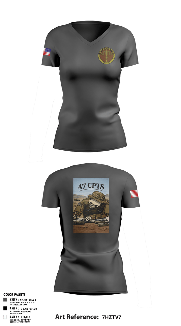 Womens Short Sleeve Vneck Shirt, 47 CPTS, Air Force, Teamtime, Team time, sublimation, custom sports apparel, team uniforms, spirit wear, spiritwear, sports uniforms, custom shirts, team store, custom team store, fundraiser sports, apparel fundraiser