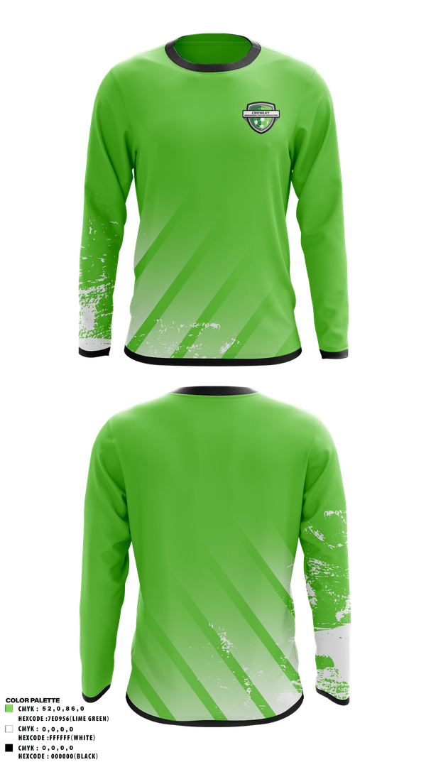 Long Sleeve Performance Shirt, Crowley Independent Soccer Association, Men's Soccer, Teamtime, Team time, sublimation, custom sports apparel, team uniforms, spirit wear, spiritwear, sports uniforms, custom shirts, team store, custom team store, fundraiser sports, apparel fundraiser