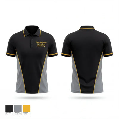 Cascade Elite Wrestling Acadamy 13185292 Short Sleeve Performance Polo - 1 (1)