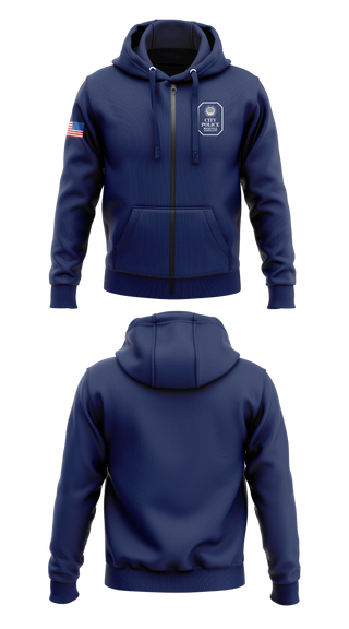 Zip Hoodie, Rockville City Police, Police, Teamtime, Team time, sublimation, custom sports apparel, team uniforms, spirit wear, spiritwear, sports uniforms, custom shirts, team store, custom team store, fundraiser sports, apparel fundraiser
