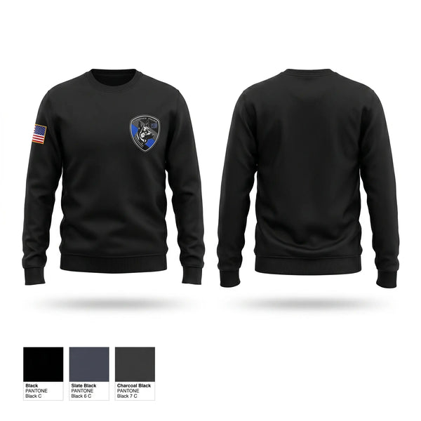 Crew Neck Sweatshirt, Florence PD K9- Unit, Police, Teamtime, Team time, sublimation, custom sports apparel, team uniforms, spirit wear, spiritwear, sports uniforms, custom shirts, team store, custom team store, fundraiser sports, apparel fundraiser