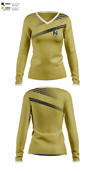 Womens Long Sleeve Vneck Shirt, Northeastern Junior College Golf Team, Golf, Teamtime, Team time, sublimation, custom sports apparel, team uniforms, spirit wear, spiritwear, sports uniforms, custom shirts, team store, custom team store, fundraiser sports, apparel fundraiser