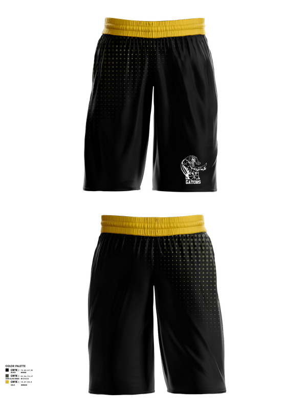 Womens Basketball Shorts, Gators, Women's Basketball, Teamtime, Team time, sublimation, custom sports apparel, team uniforms, spirit wear, spiritwear, sports uniforms, custom shirts, team store, custom team store, fundraiser sports, apparel fundraiser