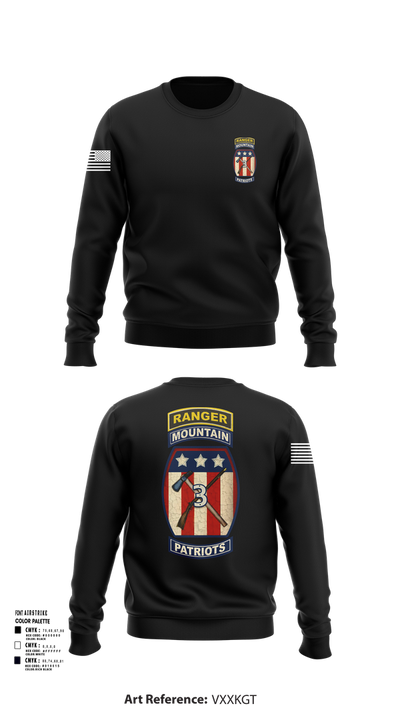 2-47 infantry 3rd BRG 10th MTN 15406658 Crew Neck Sweatshirt - 102