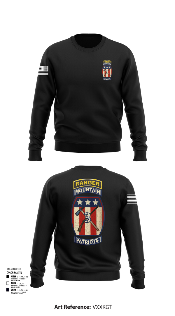 Crew Neck Sweatshirt, 2-47 infantry 3rd BRG 10th MTN, Army, Teamtime, Team time, sublimation, custom sports apparel, team uniforms, spirit wear, spiritwear, sports uniforms, custom shirts, team store, custom team store, fundraiser sports, apparel fundraiser