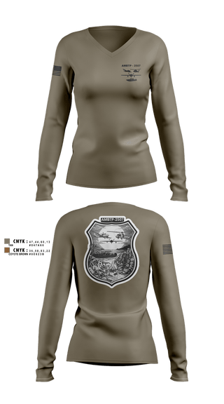 Womens Long Sleeve Vneck Shirt, AMBTP-2507, , Teamtime, Team time, sublimation, custom sports apparel, team uniforms, spirit wear, spiritwear, sports uniforms, custom shirts, team store, custom team store, fundraiser sports, apparel fundraiser