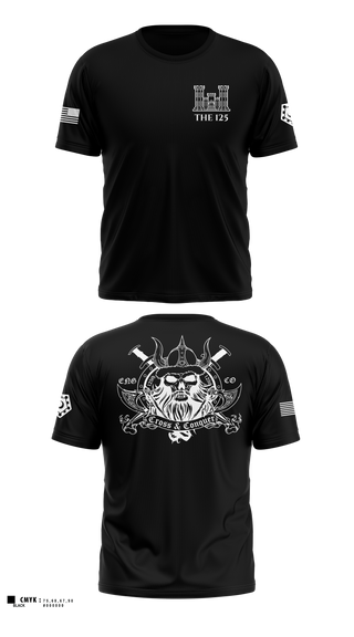 Old School Cotton Feel Shirt, 125 ENGINEER COMPANY, National Guard, Teamtime, Team time, sublimation, custom sports apparel, team uniforms, spirit wear, spiritwear, sports uniforms, custom shirts, team store, custom team store, fundraiser sports, apparel fundraiser