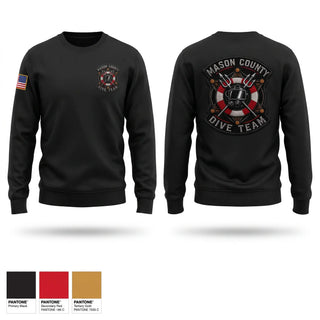 Crew Neck Sweatshirt, Mason County Sheriffs Office Dive Team, Police, Teamtime, Team time, sublimation, custom sports apparel, team uniforms, spirit wear, spiritwear, sports uniforms, custom shirts, team store, custom team store, fundraiser sports, apparel fundraiser