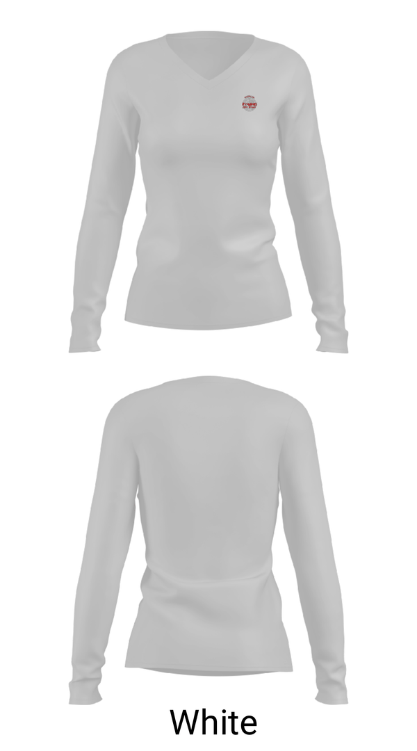 Women's Long Sleeve Vneck Shirt, Rocnrod Productions, , Teamtime, Team time, sublimation, custom sports apparel, team uniforms, spirit wear, spiritwear, sports uniforms, custom shirts, team store, custom team store, fundraiser sports, apparel fundraiser