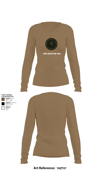 Crisis negotiation team 79113542 Women's Long Sleeve V-neck Shirt - 2