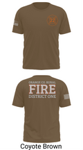 Orange County Rural District 1 Fire Department 66539276 Old School Cotton Feel Shirt - 10