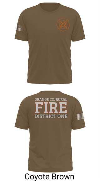 Old School Cotton Feel Shirt, Orange County Rural District 1 Fire Department, , Teamtime, Team time, sublimation, custom sports apparel, team uniforms, spirit wear, spiritwear, sports uniforms, custom shirts, team store, custom team store, fundraiser sports, apparel fundraiser