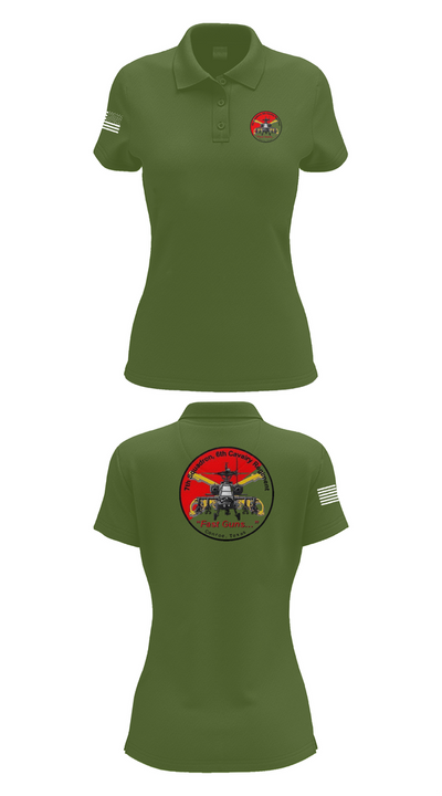 7th Squadron, Sixth Cavalry Regiment 24299123 Women's Short Sleeve Performance Polo  - 55