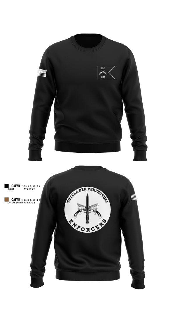 Crew Neck Sweatshirt, HHC, 102d MP BN, National Guard, Teamtime, Team time, sublimation, custom sports apparel, team uniforms, spirit wear, spiritwear, sports uniforms, custom shirts, team store, custom team store, fundraiser sports, apparel fundraiser