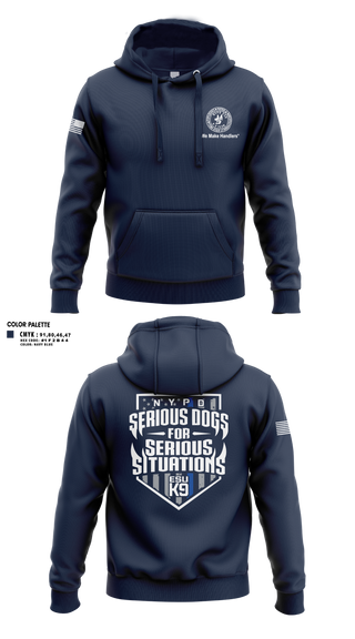 Hoodie, NYPD ESU K9, Police, Teamtime, Team time, sublimation, custom sports apparel, team uniforms, spirit wear, spiritwear, sports uniforms, custom shirts, team store, custom team store, fundraiser sports, apparel fundraiser