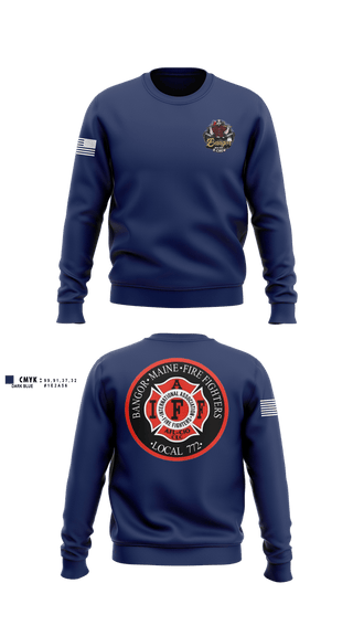 Crew Neck Sweatshirt, Bangor fire, Fire Department, Teamtime, Team time, sublimation, custom sports apparel, team uniforms, spirit wear, spiritwear, sports uniforms, custom shirts, team store, custom team store, fundraiser sports, apparel fundraiser