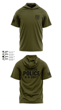 GLENCOE POLICE DEPARTMENT K9 67742238 Short Sleeve Performance Shirt with hood - 1
