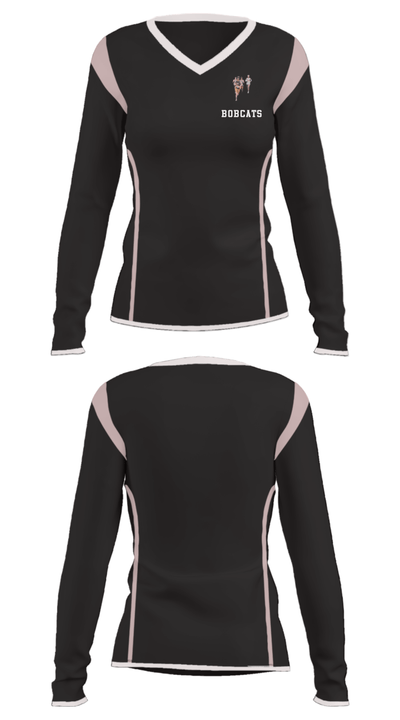 Bobcats 70742367 Women's Long Sleeve V-neck Shirt - 33