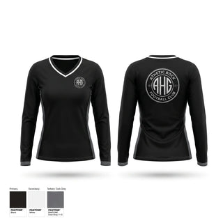 Womens Long Sleeve Vneck Shirt, Women’s Jiu Jitsu Collective, , Teamtime, Team time, sublimation, custom sports apparel, team uniforms, spirit wear, spiritwear, sports uniforms, custom shirts, team store, custom team store, fundraiser sports, apparel fundraiser