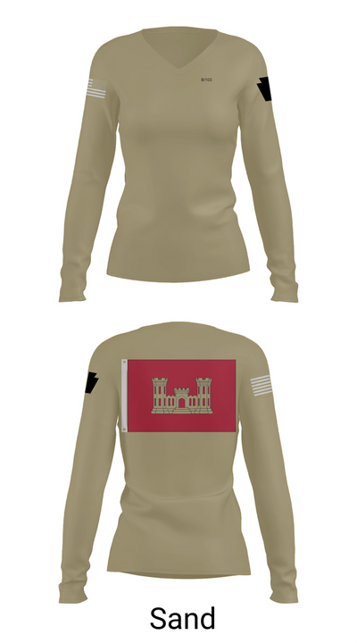 B 103 EN BN 37041687 Women's Long Sleeve V-neck Shirt - 92