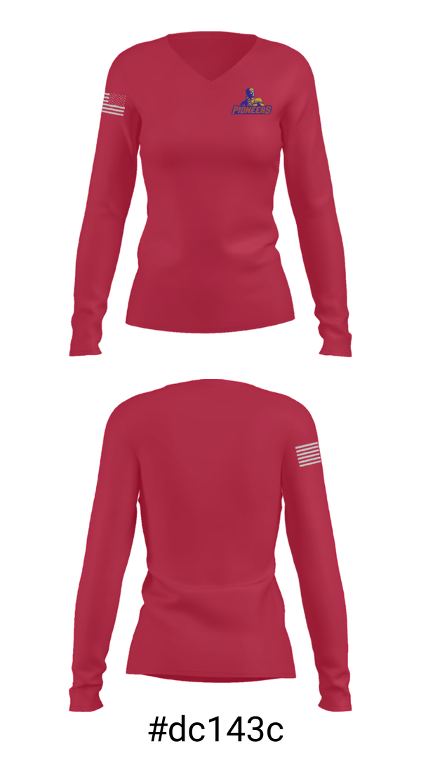 Women's Long Sleeve Vneck Shirt, Frankford High School Basketball, Women's Basketball, Teamtime, Team time, sublimation, custom sports apparel, team uniforms, spirit wear, spiritwear, sports uniforms, custom shirts, team store, custom team store, fundraiser sports, apparel fundraiser
