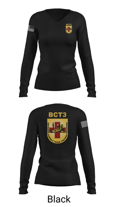 BCT3 20185528 Women's Long Sleeve V-neck Shirt - 37