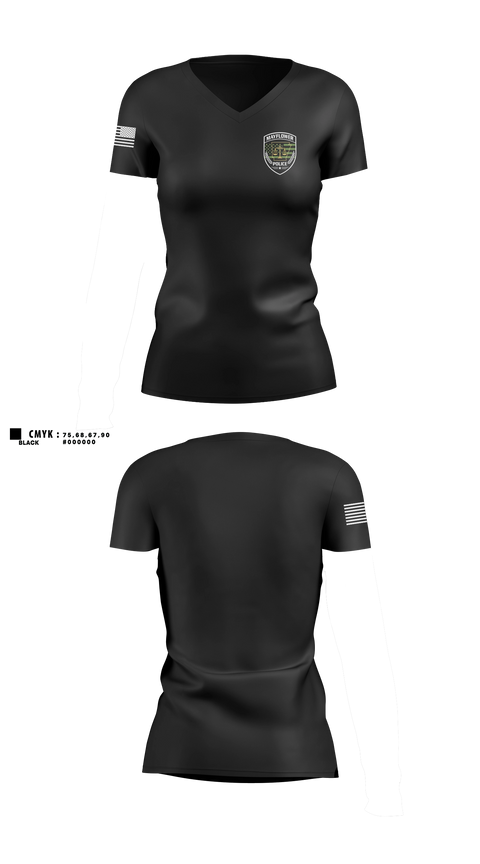 Womens Short Sleeve Vneck Shirt, Mayflower Police Department, Police, Teamtime, Team time, sublimation, custom sports apparel, team uniforms, spirit wear, spiritwear, sports uniforms, custom shirts, team store, custom team store, fundraiser sports, apparel fundraiser