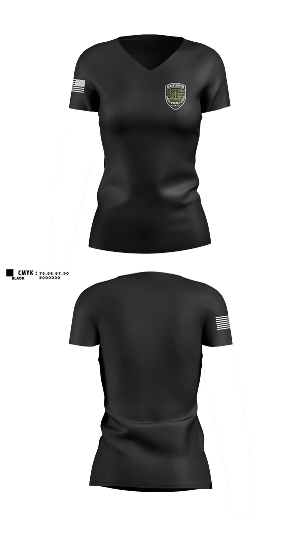 Womens Short Sleeve Vneck Shirt, Mayflower Police Department, Police, Teamtime, Team time, sublimation, custom sports apparel, team uniforms, spirit wear, spiritwear, sports uniforms, custom shirts, team store, custom team store, fundraiser sports, apparel fundraiser